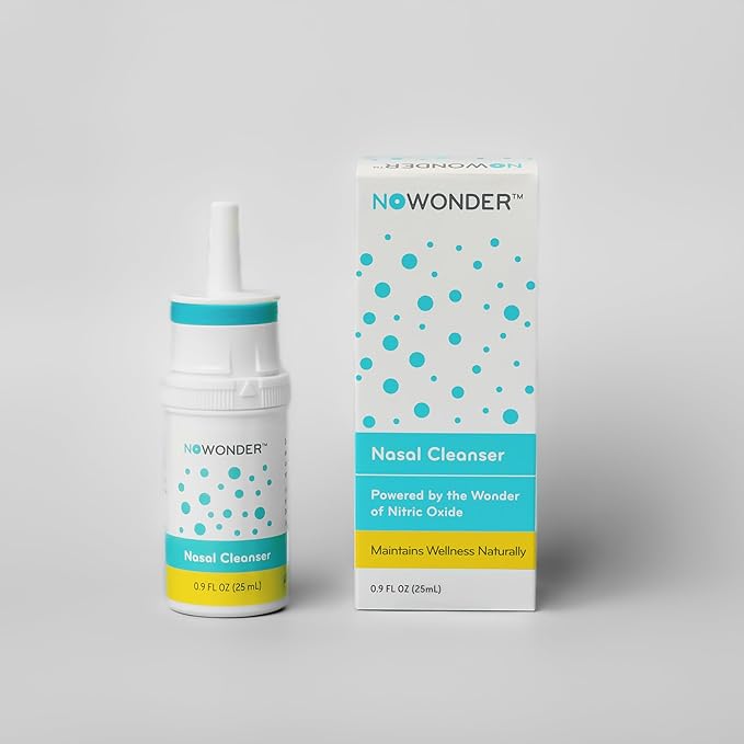NOWONDER nasal cleanser bottle and packaging on a gray background
