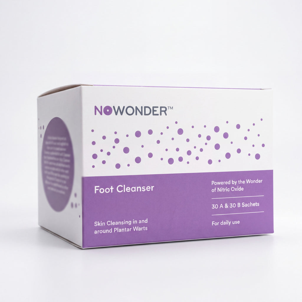 NOWONDER Foot Cleanser Box, studio packshot